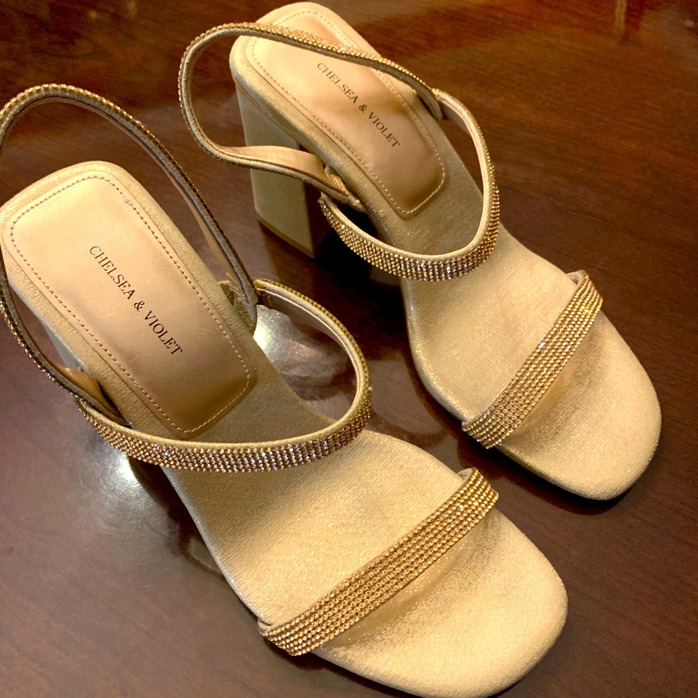 Chelsea & Violet gold shoes